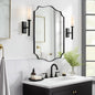 ANDY STAR Black Bathroom Vanity Mirror, 22x30 Irregular Wall Mirror, Scalloped by ANDYSTAR