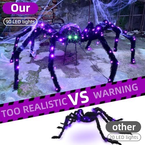 Halloween Decorations Outside Giant Spider - HOYECHI Outdoor Halloween Decor ...