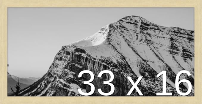 Frame It Easy 33 x 16 Wheat Wood Frame by FrameItEasy