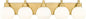 METWET Bathroom Light Fixtures, 5-Light Brushed Gold Bathroom Vanity Lights by Metwet