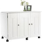 Sauder Folding SewingTable & Craft Cart Storage Cabinet, in Soft White by SAUDER%C2%AE