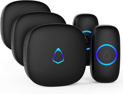 SECRUI Wireless Doorbell with 3Receivers 2 Push Buttons, Easy installation by SECRUI