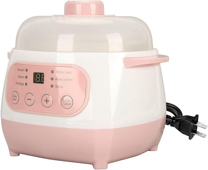 Stew Pot Cooker, Electric Ceramic Slow Cooker 1L 200W, Anti Dry Burn Rice Soup by Unknown