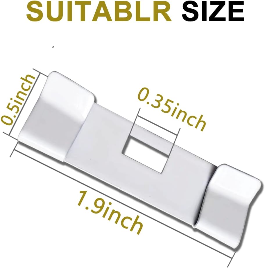 Vertical Blind Repair Vane Savers, Metal Vertical Blind Repair Tabs for Vertical Blinds Replacement Slats, White (12)