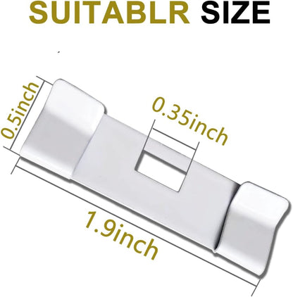 Vertical Blind Repair Vane Savers, Metal Vertical Blind Repair Tabs for Vertical Blinds Replacement Slats, White (12)