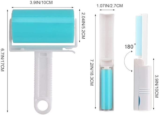 Lint Roller 5 Pack, Reusable Washable Lint Roller Sticky Gel Lint Remover Pet - Image 4