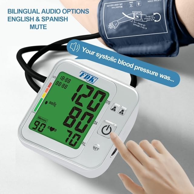 Blood Pressure Monitors for Home USE; Voice Volume Control Bilingual; Talking - Image 3