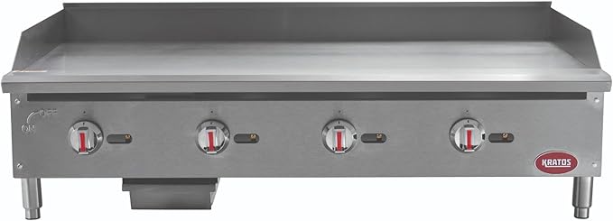 Kratos 48" Wide Commercial Countertop Griddle, Gas Hot Plate - Image 2