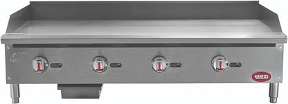 Kratos 48" Wide Commercial Countertop Griddle, Gas Hot Plate - Image 2