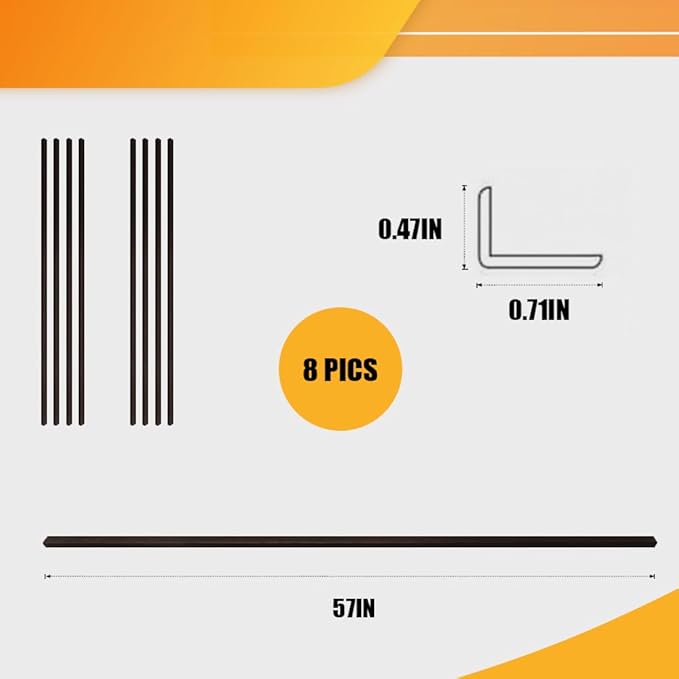 OUZUGIE 8-Pack 57 Inches, WPC Slat Wall Panel Trim, Corner Guard - Image 2