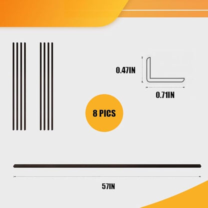OUZUGIE 8-Pack 57 Inches, WPC Slat Wall Panel Trim, Corner Guard - Image 2