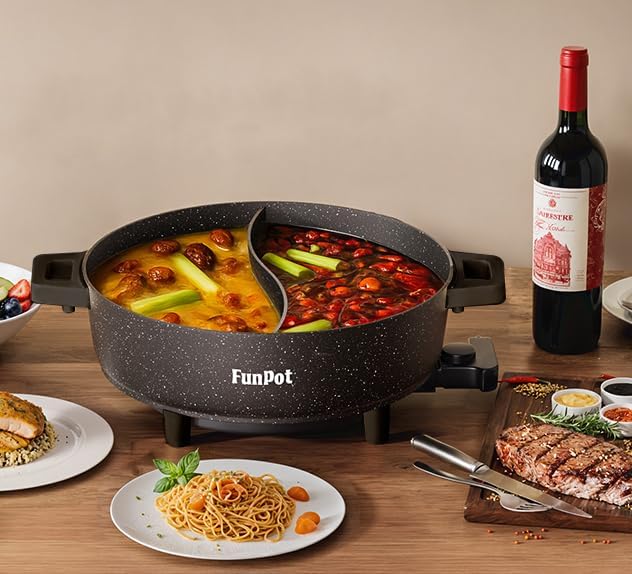 6L Electric Hot Pot with S-Shape Dual-Divider, Smart Temperature Control - Image 6