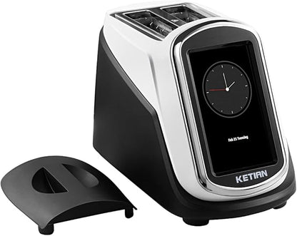 2 Slice Touchscreen Toaster, 2 Wide Slots, Smart Bread Toaster by KETIAN