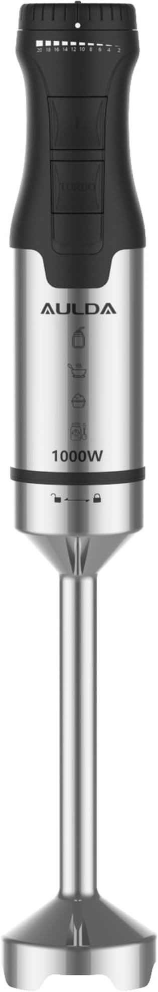 1000W Electric Immersion Blender, 20-Speed Hand Blender by Aulonda