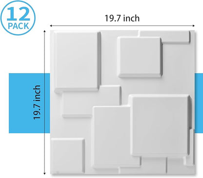 Art3d White PVC 3D Wall Panels - Image 2