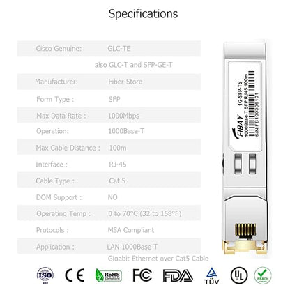OPSTRAN 1000BASE-T SFP RJ45 Copper Transceiver Module Compatible - Image 6