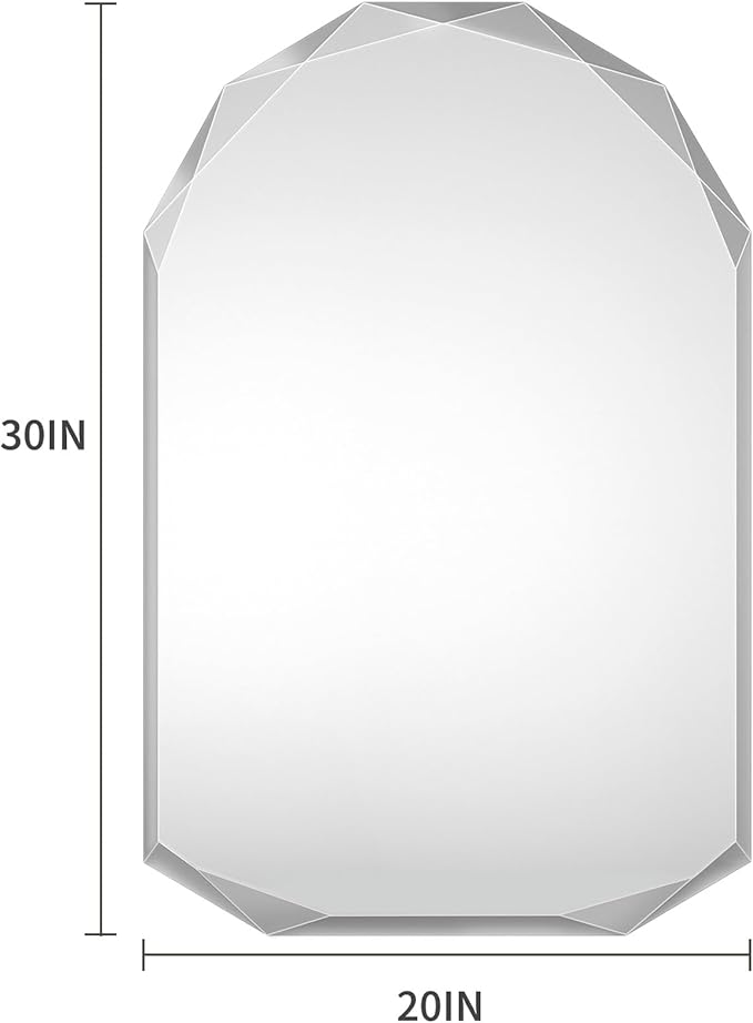 Suidia Bathroom Mirror, Frameless Bathroom Mirror - Image 4