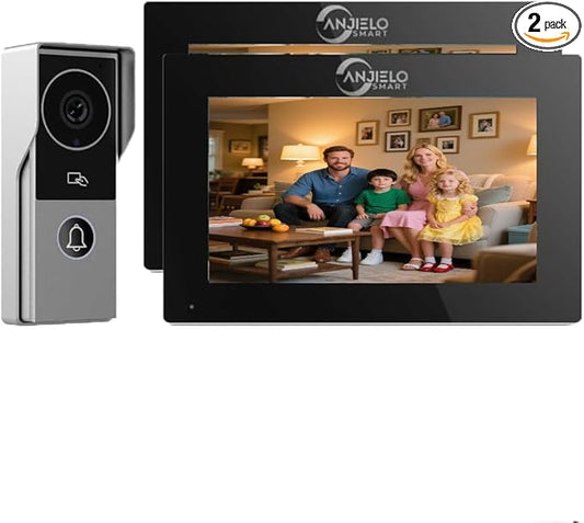 ANJIELO SMART Wired Video Intercom System, Video Doorbell Door Phone System by ANJIELOSMART
