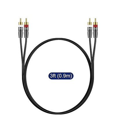J&D RCA Cable, 2 RCA Male to Male Stereo Audio Cable, Heavy Duty, Compatible - Image 7