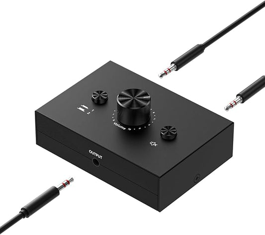 Y.D.F 3.5mm Stereo Audio Switch Audio Switcher Passive Speaker Headphone Manual by YDF