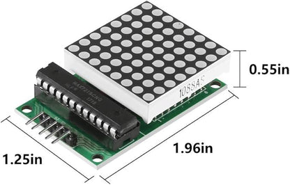 ACEIRMC 4pcs MAX7219 Dot Matrix Display Module Single-Chip Control LED Module - Image 4