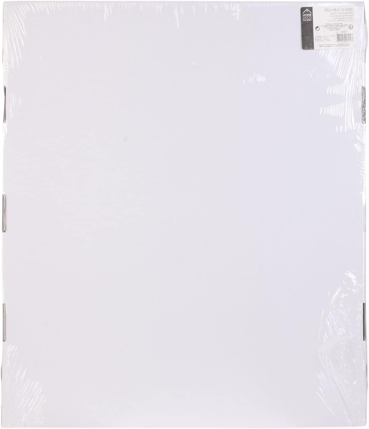HOME DECO FACTORY - HD4213 – Multi-Photo Frame for 10 Photos Wood and White Souvenir Decoration – Beige Brown