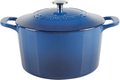 MARTHA STEWART Gatwick 7-Quart Enamel Cast Iron Dutch Oven Pot by MarthaStewart