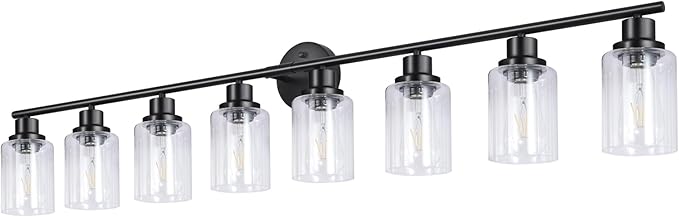 Guliaofo 8-Light Black Vanity Lights, Modern Bathroom Light Fixtures - Image 9