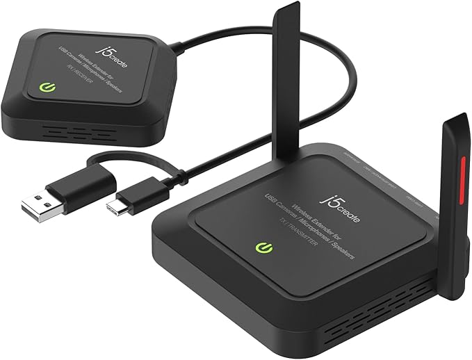 j5create Wireless Extender for USB Webcam, Microphones, or Speakers, No USB by j5create