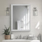 White Wood Effect Framed Wall Mirror, 24x32 Rectangle Mirror, Anti-desilvering by Ultrue