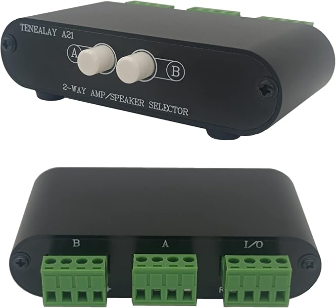 TENEALAY 2-Way Stereo Amplifier Speaker Selector, AB Speaker Switch 2 Zone - Image 5