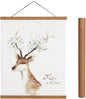 Artmag Magnetic Poster Hanger Frame, 20x28 20x30 20x24 Light Wood Wooden Magnet Canvas Artwork Print Poster Hangers Frames Hanging Kit (Teak Wood, 20")