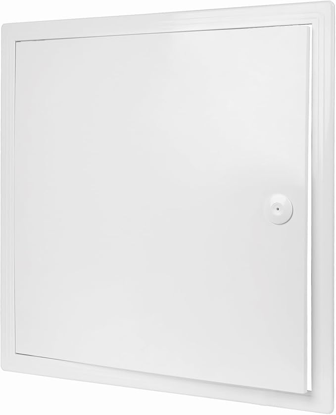 17.5" x 17.5" White Plastic Access Panel. Service Shaft Door Panel. Plumbing by Unknown