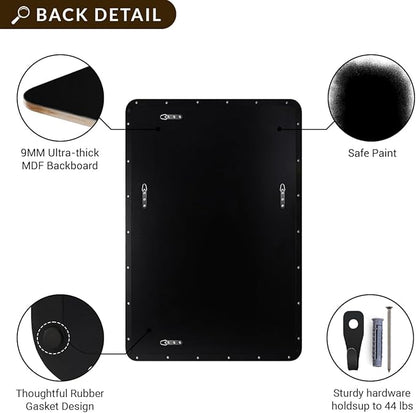 ANDY STAR Wall Mirror for Bathroom, 20”x28” Black Bathroom Mirror, Rounded - Image 7