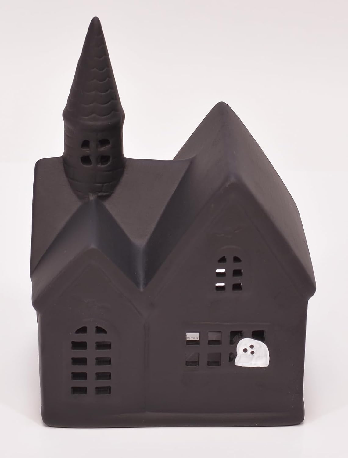 Mark Feldstein Black Porcelain Haunted Halloween LED Village, 10 Pc