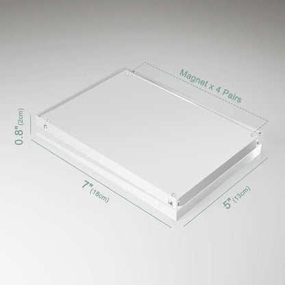 Syntrific 5x7 Acrylic Photo Frame 5Pack Premium Acrylic Photo Frame Magnetic Picture Frames Clear | Clear Lucite Frames, Stand on Desk, Horizontal and Vertical, Frameless, Floating Effect Photo Display