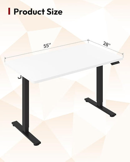 SANODESK Electric Standing Desk 55 x 28 Inches Whole-Piece Desktop Height - Image 3