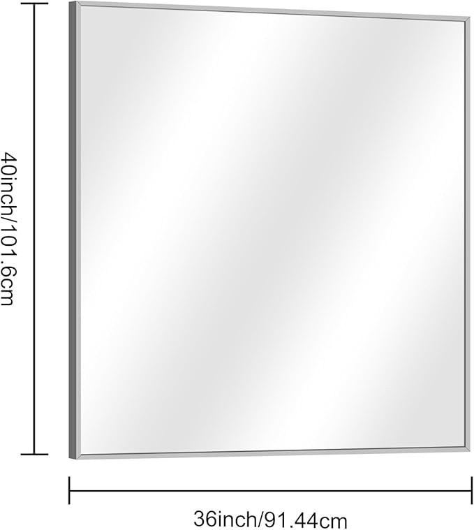 36" x 40"Bathroom Mirror, Decorative Rectangular Vanity Mirror - Image 5