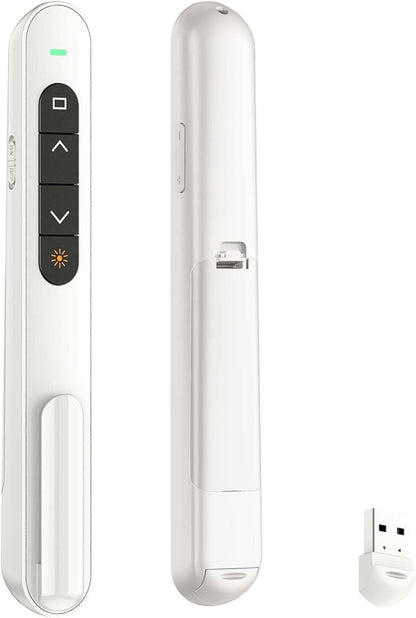 QUI Presentation Clicker for PowerPoint, RF 2.4GHz USB Wireless Presenter Remote by QUI