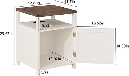 HOSEOKA Farmhouse Nightstand Set of 2 - Image 3