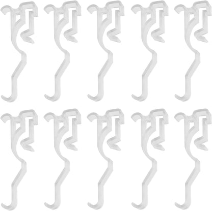 Valance Clips ZZLZX 10PCS 2-1/2" Clear Plastic Window Blinds Hidden Clip Retainer Holder for Horizontal Blinds Valance