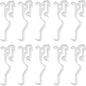 Valance Clips ZZLZX 10PCS 2-1/2" Clear Plastic Window Blinds Hidden Clip Retainer Holder for Horizontal Blinds Valance