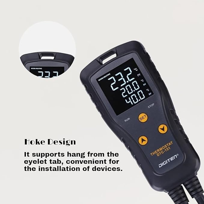 DIGITEN 110V 15A Temperature Controller DTC151 Plug in Thermostat Outlet - Image 5