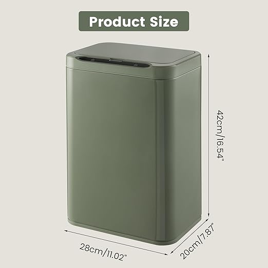 ELPHECO Stainless Steel Office Trash Can Motion Sensor Garbage Can Touchless - Image 3