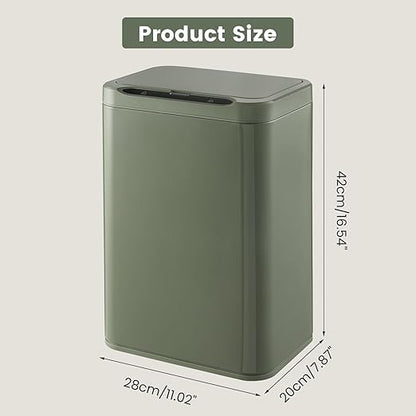 ELPHECO Stainless Steel Office Trash Can Motion Sensor Garbage Can Touchless - Image 3