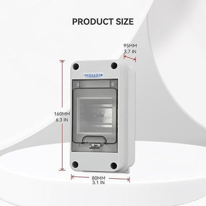 MOLLOM 3 Way Circuit Breaker MCB Distribution Protection Box - Image 2
