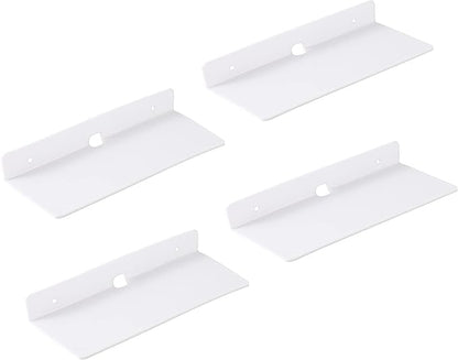 IEEK 9 Inch Acrylic Floating Shelves Set of 4, Small Wall Display Shelf by IEEK