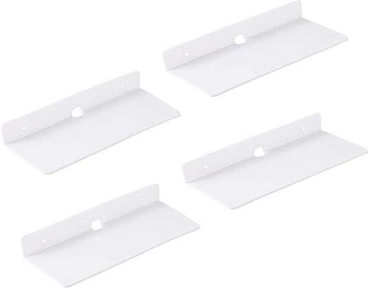 IEEK 9 Inch Acrylic Floating Shelves Set of 4, Small Wall Display Shelf by IEEK