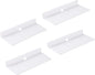 IEEK 9 Inch Acrylic Floating Shelves Set of 4, Small Wall Display Shelf by IEEK