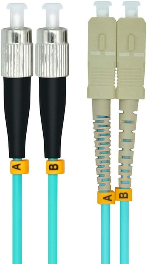 Jeirdus 100 Meters 328ft SC to FC Duplex 50/125 10G OM3 Multi-Mode Fiber Optic - Image 2